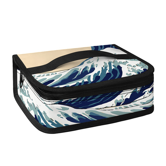 Japanese Ocean Wave Print Small Lunch Bag