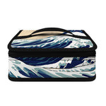 Japanese Ocean Wave Print Small Lunch Bag