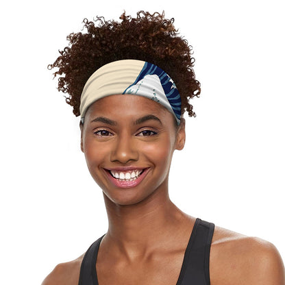 Japanese Ocean Wave Print Sports Headband