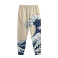 Japanese Ocean Wave Print Sweatpants