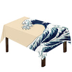 Japanese Ocean Wave Print Tablecloth