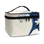 Japanese Ocean Wave Print Travel Makeup Bag