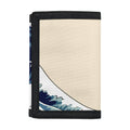 Japanese Ocean Wave Print Trifold Wallet