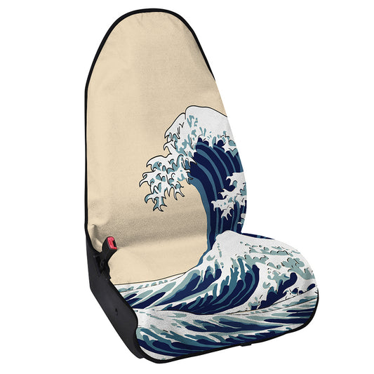 Japanese Ocean Wave Print Waterproof Car Seat Cover