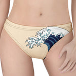 Japanese Ocean Wave Print Women's Thong