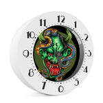 Japanese Oni Demon With Snake Print Alarm Clock