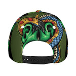 Japanese Oni Demon With Snake Print Baseball Cap