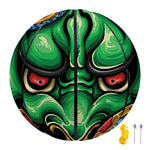 Japanese Oni Demon With Snake Print Basketball