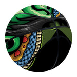 Japanese Oni Demon With Snake Print Basketball