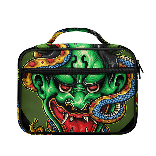 Japanese Oni Demon With Snake Print Briefcase Bible Bag