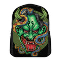 Japanese Oni Demon With Snake Print Casual Backpack