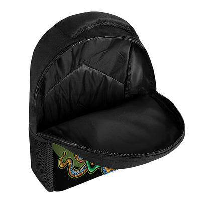 Japanese Oni Demon With Snake Print Casual Backpack