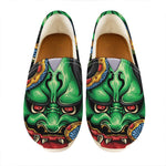 Japanese Oni Demon With Snake Print Casual Shoes