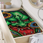 Japanese Oni Demon With Snake Print Changing Pad Cover