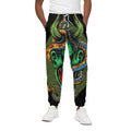 Japanese Oni Demon With Snake Print Cotton Sweatpants