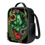 Japanese Oni Demon With Snake Print Crossbody Lunch Bag