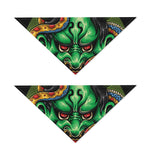 Japanese Oni Demon With Snake Print Dog Bandana