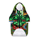 Japanese Oni Demon With Snake Print Dog Zip Up Hoodie