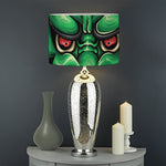 Japanese Oni Demon With Snake Print Drum Lamp Shade