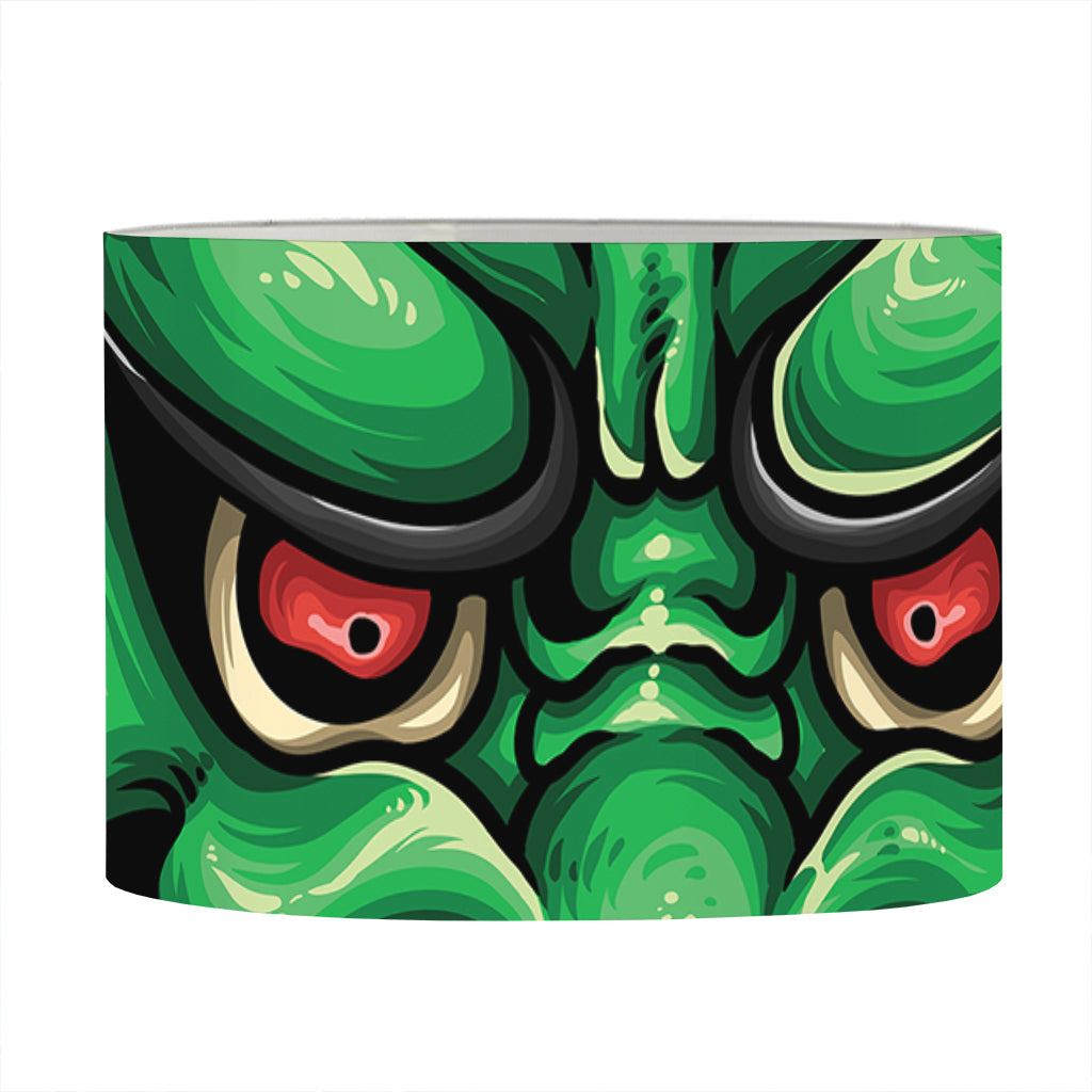 Japanese Oni Demon With Snake Print Drum Lamp Shade