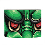 Japanese Oni Demon With Snake Print Drum Lamp Shade