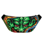Japanese Oni Demon With Snake Print Fanny Pack