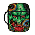 Japanese Oni Demon With Snake Print Front Pocket Bible Bag