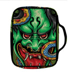 Japanese Oni Demon With Snake Print Front Pocket Bible Bag