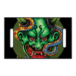 Japanese Oni Demon With Snake Print Golf Cart Seat Cover