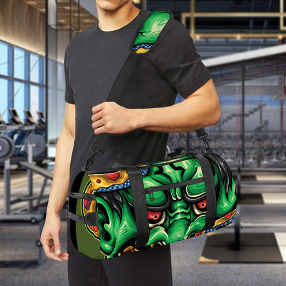 Japanese Oni Demon With Snake Print Gym Bag