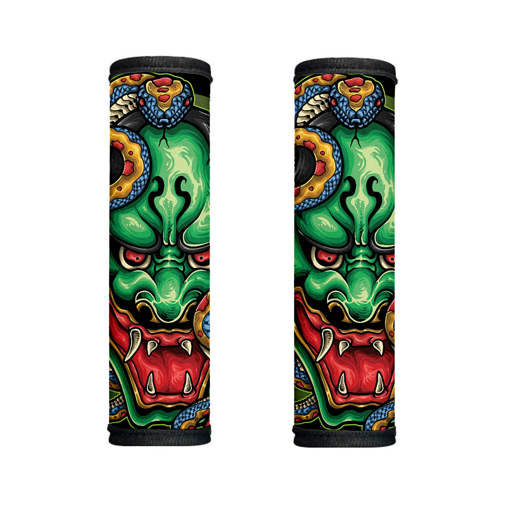 Japanese Oni Demon With Snake Print Handle Covers