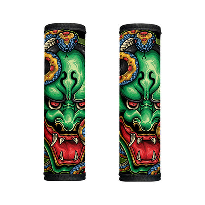Japanese Oni Demon With Snake Print Handle Covers