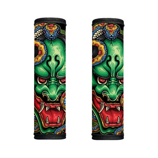 Japanese Oni Demon With Snake Print Handle Covers