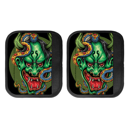 Japanese Oni Demon With Snake Print Handle Covers