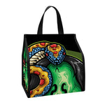 Japanese Oni Demon With Snake Print Insulated Lunch Tote