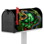 Japanese Oni Demon With Snake Print Mailbox Cover