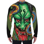 Japanese Oni Demon With Snake Print Men's Long Sleeve T-Shirt