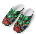 Japanese Oni Demon With Snake Print Mesh Casual Shoes