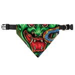 Japanese Oni Demon With Snake Print Over The Collar Dog Bandana