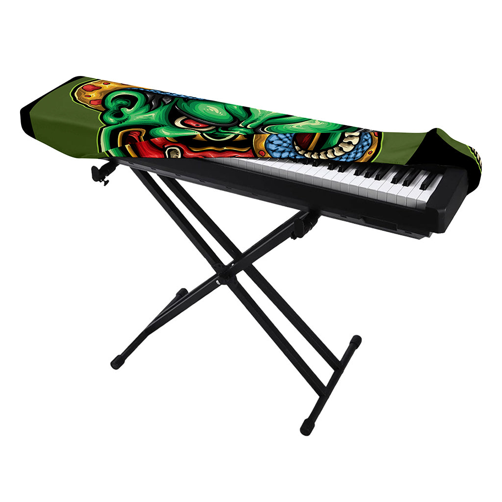 Japanese Oni Demon With Snake Print Piano Keyboard Cover