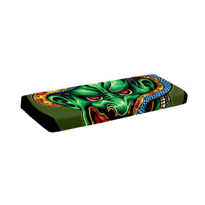 Japanese Oni Demon With Snake Print Piano Keyboard Cover