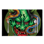 Japanese Oni Demon With Snake Print Placemat