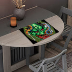 Japanese Oni Demon With Snake Print Placemat