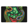 Japanese Oni Demon With Snake Print Polyester Doormat