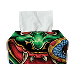 Japanese Oni Demon With Snake Print Rectangle Tissue Box Cover