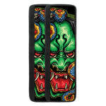Japanese Oni Demon With Snake Print Refrigerator Handle Covers