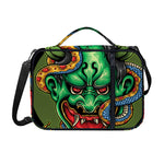 Japanese Oni Demon With Snake Print Shoulder Strap Bible Bag
