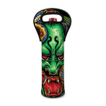 Japanese Oni Demon With Snake Print Single Neoprene Wine Tote
