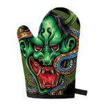 Japanese Oni Demon With Snake Print Single Oven Mitt