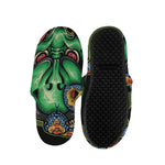 Japanese Oni Demon With Snake Print Slippers